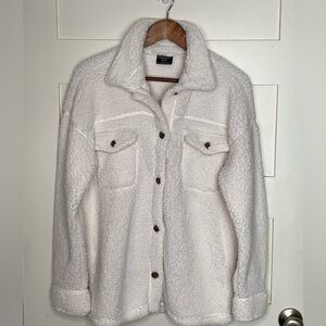 Women's White Sherpa Jacket By 32 Degrees